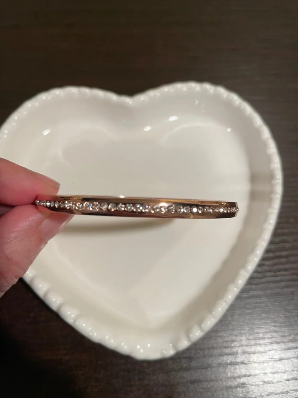 Kate Spade "Make Me Blush" Rose Gold Crystal Pavé Bangle Bracelet - Picture 8 of 8